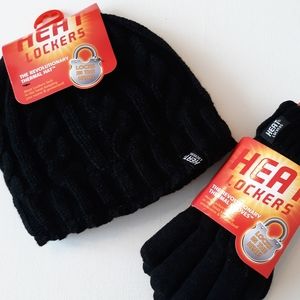 NWT Women's Heat Lockers Hat & Gloves Set